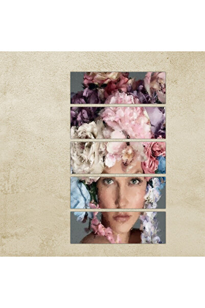 Generic Wall panel - Woman drawing - 300937W - divided into five equal pieces