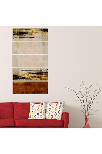 Generic Modern Abstract Art Wall Panel - 24013 - Divided into five equal pieces