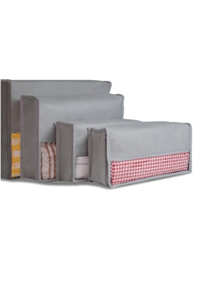 Dr.Smt منظم حقائب السفر باللون الرمادي من Ev Tekstil - مجموعة من 4 قطع