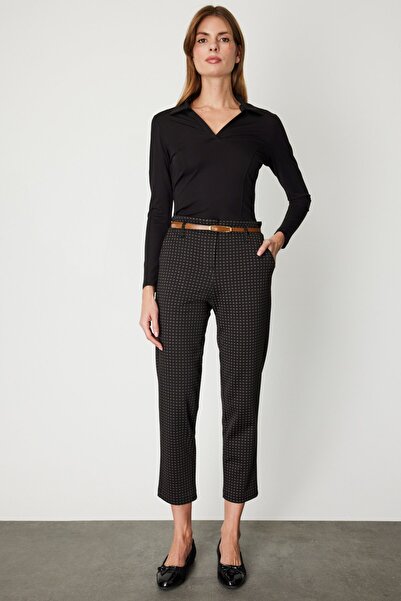 ON Buy Belted Patterned Trousers