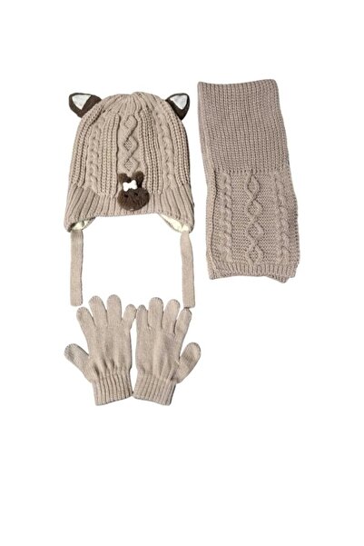 Kitti Scarf, Hat, and Gloves Set with Fleece Lining for Girls Aged 1-4 Years.