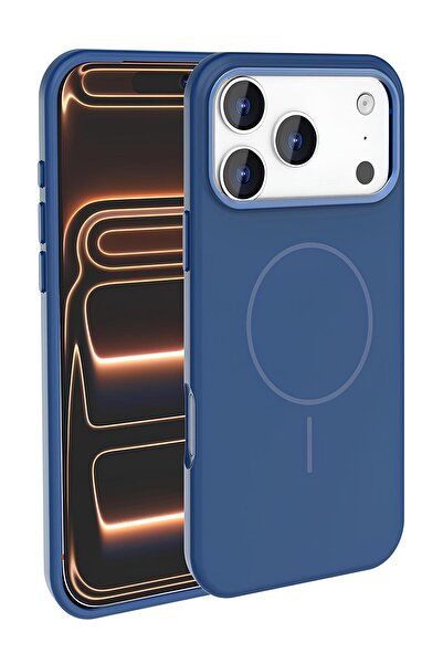 Nezih Case Apple iPhone 17 Pro Uyumlu Magsafe Şarj Özellikli Metal Kamera Çerçeveli Kılıf