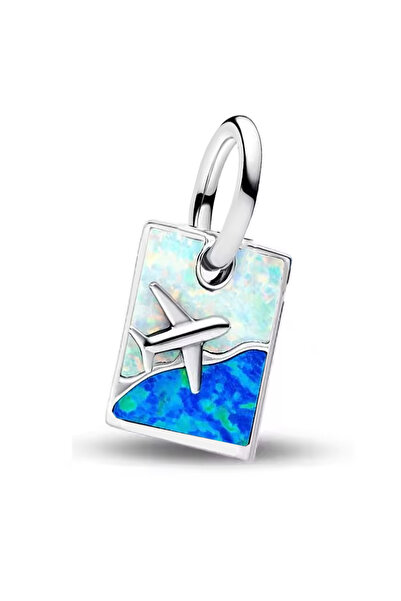 Fubena تعليقة فضية على شكل طائرة للسفر