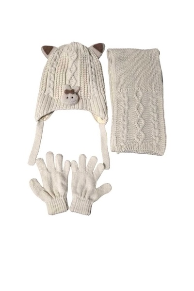 Kitti قفازات ATKI BERE مجموعة من 3 قطع مع بطانة من الصوف للفتيات من عمر 1-4 سنوات