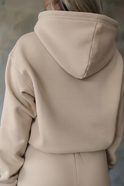 Mossta Nope Printed Ribbed Double Suit - Beige