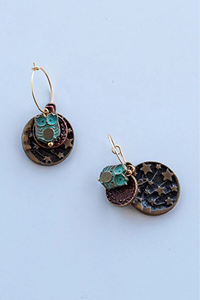 Lila Rosa أقراط أصلية على شكل نجمة بومة