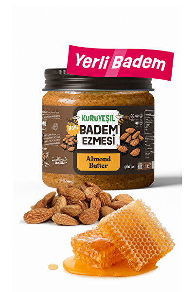 Kuru Yeşil Ballı Badem Ezmesi 250 gr – Şeker İlavesiz %100 Yerli Bademden Katkısız Doğal Atıştırmalık