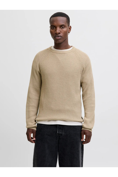 Jack and Jones Jjpannel Knit Crew Neck Aw25 Erek Sweater 12278916