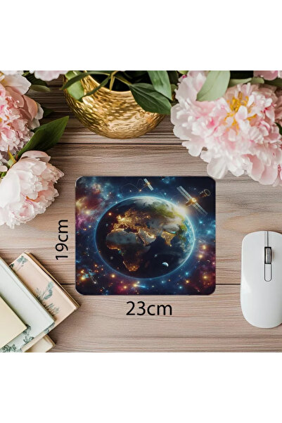 Wisdom Rain لوحة ماوس Galaxy Funda Bright Planet - 19 × 23 سم 2 مم مستطيلة مط...