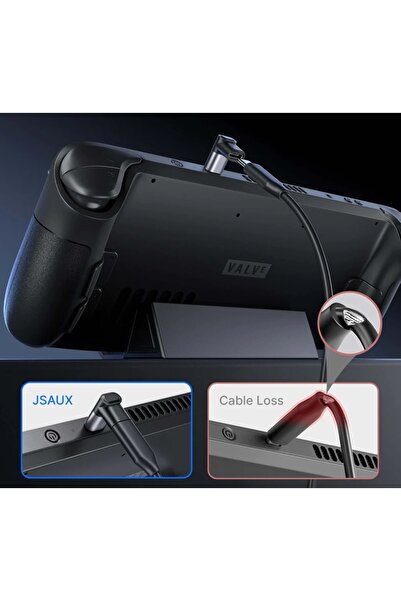 Other JSAUX 90 Degree Male Angled Connector Kit for Steam Deck Tablet Console