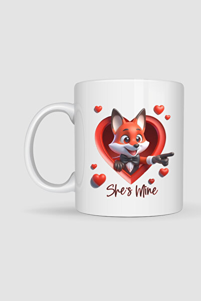 giftkonsept Lovers Foxes Designed Husband and Wife Couple Lover Cup Set