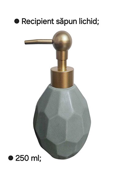 OEM Ceramic bathroom set, emerald green, 4 pieces, honeycomb pattern