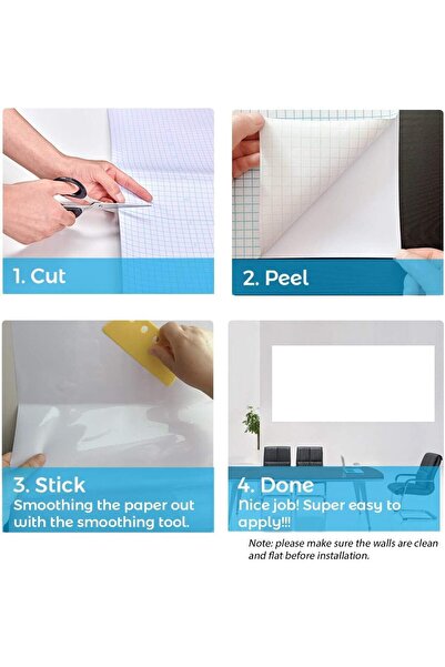 Al Raied White Board for Wall Whiteboard Sticker Peel and Stick Dry Erase Paper Office on Self Removable