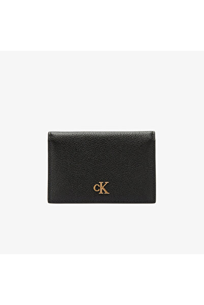 Calvin Klein Kadın Monogram Logolu Mini Kartlık Cüzdan - Siyah