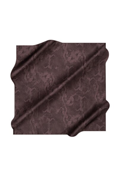 Aker Mermer Desen İpek Krep Saten Eşarp