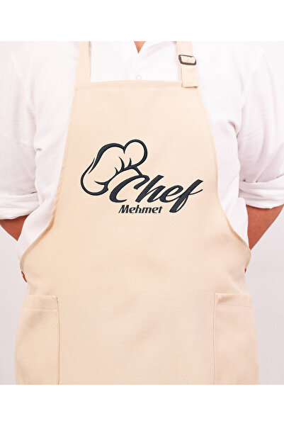 Artex Kişiye ve İsme Özel İsim Nakışlı Mutfak Kafe Chef Barista Garson Çiçekç...
