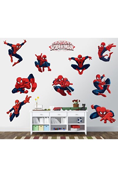 Al Raied مجموعة ملصقات سبايدرمان لديكور جدار غرفة الأطفال، ملصق جداري قابل للتقشير واللصق من أجل سبايدرمان المثالي