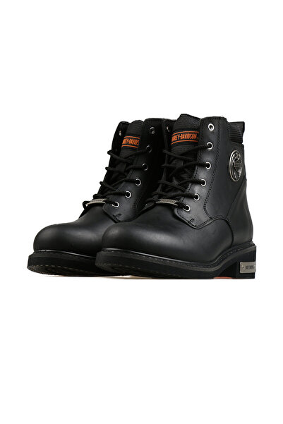 Harley Davidson Μαύρα Ανδρικά Μποτάκια 025M100128-Μαύρο-Δερμάτινο