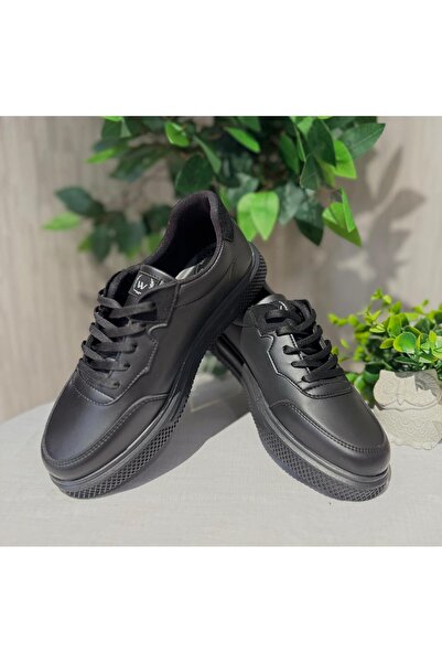 Platana حذاء رياضي نسائي أسود يومي لتقويم العظام