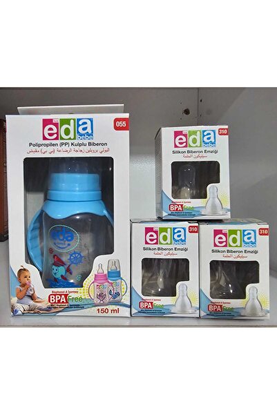 Eda kulplu biberon + yedek başlık