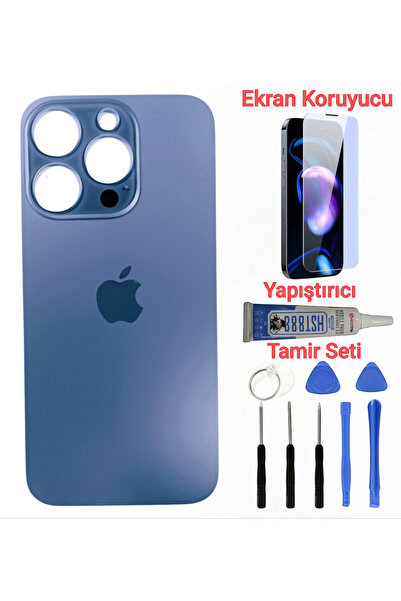 instatech iPhone 15 Pro Arka Kapak Pil Kapağı + Yapıştırıcı+Kırılmaz+Tamir se...