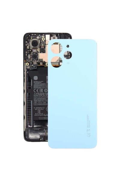 instatech Xiaomi Redmi 12 4G Arka Kapak Cam Pil Kapağı (Mavi)