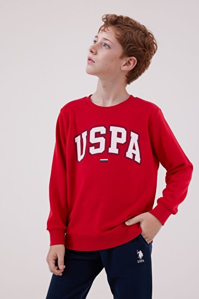 U.S. Polo Assn. Boys' Cotton 3 Thread Non-Brushed Crew Neck Bottom-Top Set Q3Pkl3Kk38