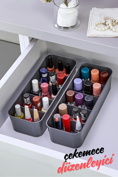 ego home منظم داخلي للخزانة مكون من قطعتين مع 5 أقسام لتنظيم المجوهرات، والإك...