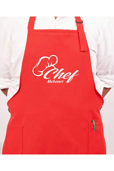 Artex Kişiye ve İsme Özel İsim Nakışlı Mutfak Kafe Chef Barista Garson Çiçekç...
