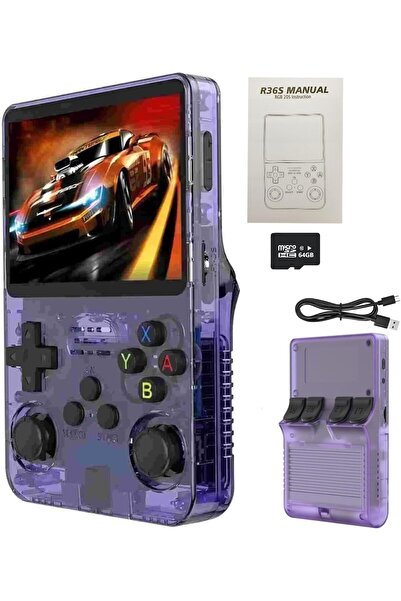 Generic R36s retro Handheld Gaming Console with 64G Cards, Portable Retro Game Consoles Linux Gaming System