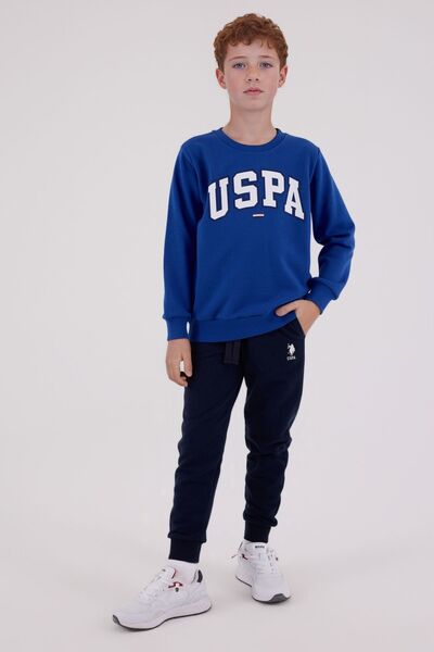 U.S. Polo Assn. Boys' Cotton 3 Thread Non-Brushed Crew Neck Bottom-Top Set Q3Pkl3Kk38