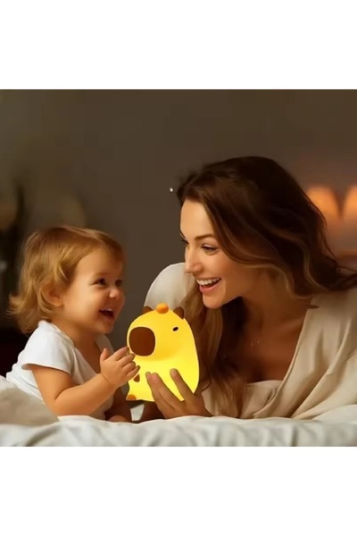 hediyeconcepti Kapibara Gece Lambası Taşınabilir USB Şarj Edilebilir Hayvan L...