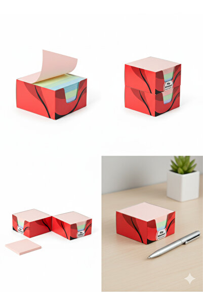 Gürpaş دفتر ملاحظات مكعب الشكل بألوان الباستيل