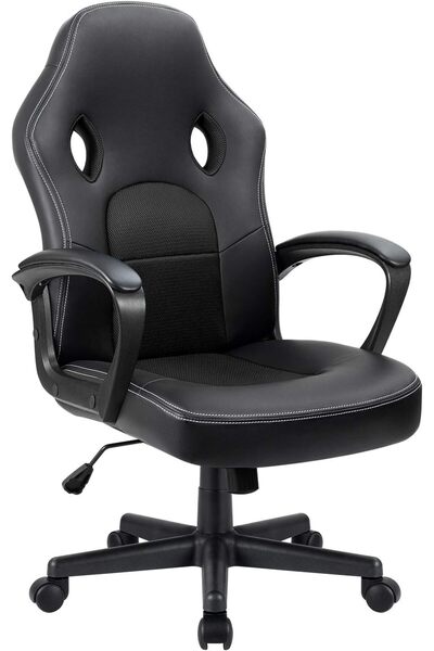 FURMAA Office Desk Leather Gaming High Back Ergonomic Adjustable Racing Task ...