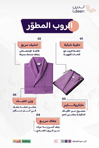 ldeen Unisex Microfiber Bathrobe - Highly Absorbent Bath Robe Soft on Skin Multiple Colors and Sizes