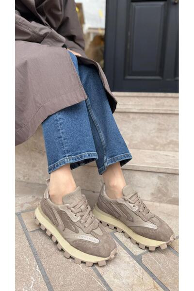 BABLACK حذاء رياضي نسائي من الجلد الطبيعي بنسبة 100% بنعل خاص مضاد للانزلاق ب...