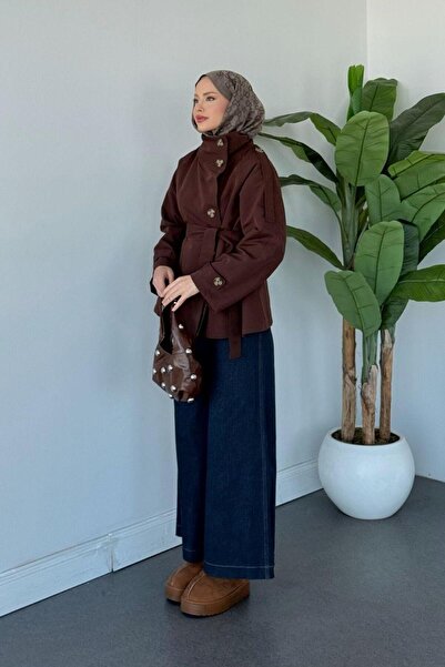 Şulemoda Giyim Ekin Trençkot Kahverengi