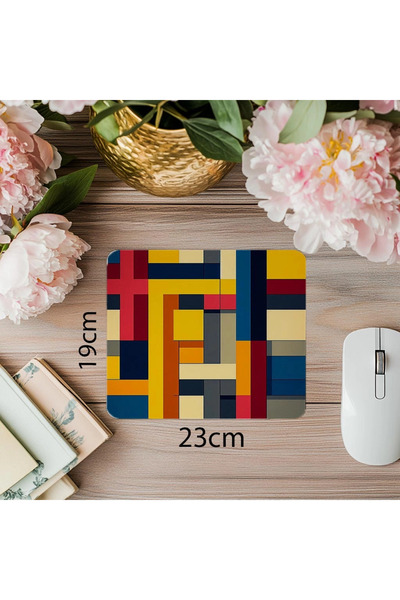Wisdom Rain Linear Art on Matte Texture Mouse Pad - 19X23 cm 2 mm Rectangle Imported Printed Mouse Pad