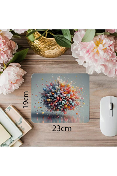 Wisdom Rain Mouse Pad Minimal cu efect de explozie geometric - 19x23 cm 2 mm ...