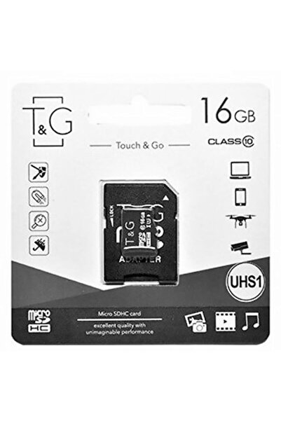 T&G Card De Memorie MicroSD 16 GB T&G, Cu Adaptor SD Inclus, Clasa 10, De Mare Viteza, USH1