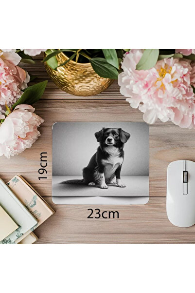 Wisdom Rain Design de câine cu desen de cărbune texturat mat - 19x23 cm 2 mm ...