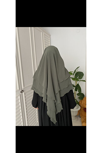 Hijab 3-Layer Short Souffle Hijab Khimar for Hajj and Umrah