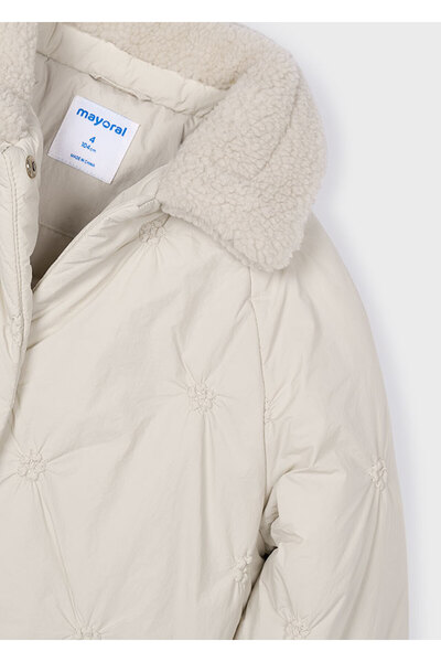 MAYORAL 4446-20 Girl's Ecru Coat