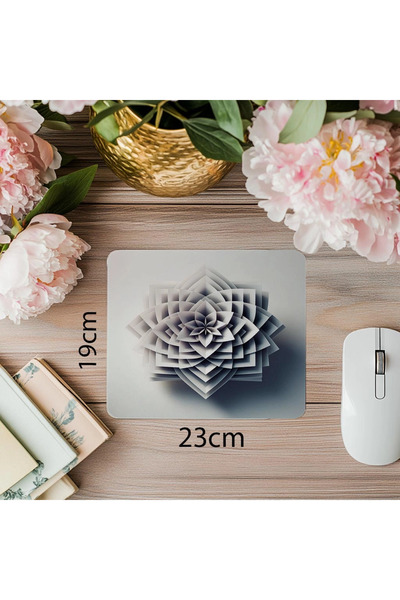 Wisdom Rain لوحة ماوس على شكل ألماس على خلفية رمادية فاتحة - 19 × 23 سم 2 مم مستطيلة مطبوعة مستوردة