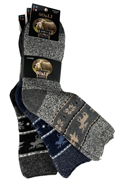 Dacali Socks 3 pairs men's socks alpaca wool socks