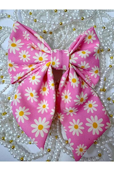 AresTokaAksesuar Γυναικεία αγκράφα με αυτόματο φιόγκο από ύφασμα κρεπ με σχέδ...