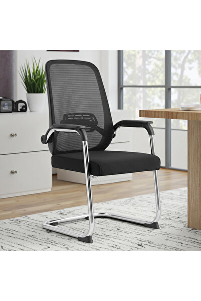 REXA R كرسي مكتب رخيص الثمن، بدون عجلات، قماش شبكي، قابل للسحب، للاستخدام في الاجتماعات والاستقبال