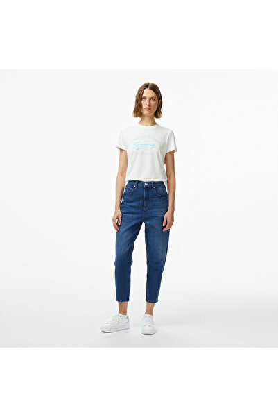 Tommy Hilfiger Tommy Jeans Mom Kadın Mavi Jean Pantolon