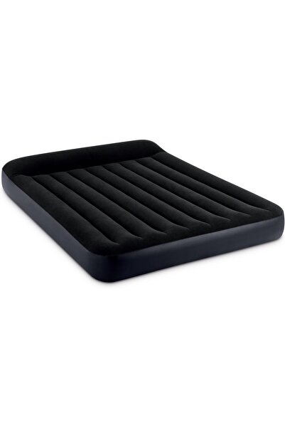Intex Queen Dura-Beam Pillow Rest Airbed, 152x203x25 cm, USB Powered Pump, Black - 66128