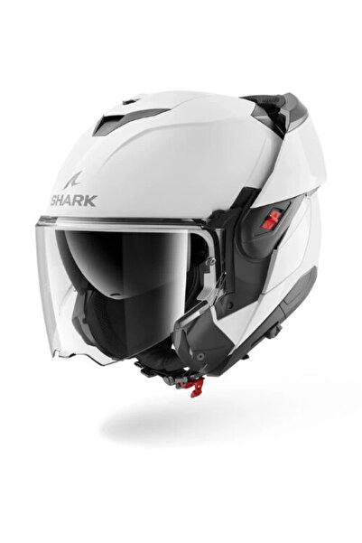 Shark Kask Oxo Blank Beyaz Çene Açılır